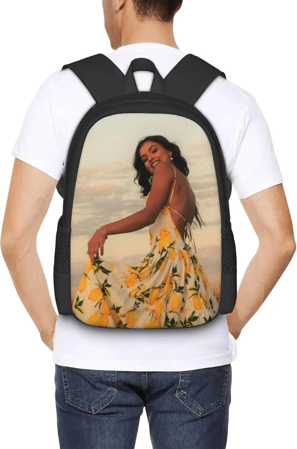1-100PCS Custom Backpack Personalized Photo Backpacks Design Your Text Logo Simple Large Capacity Backpack for Man Woman Work Travel (Style 1)