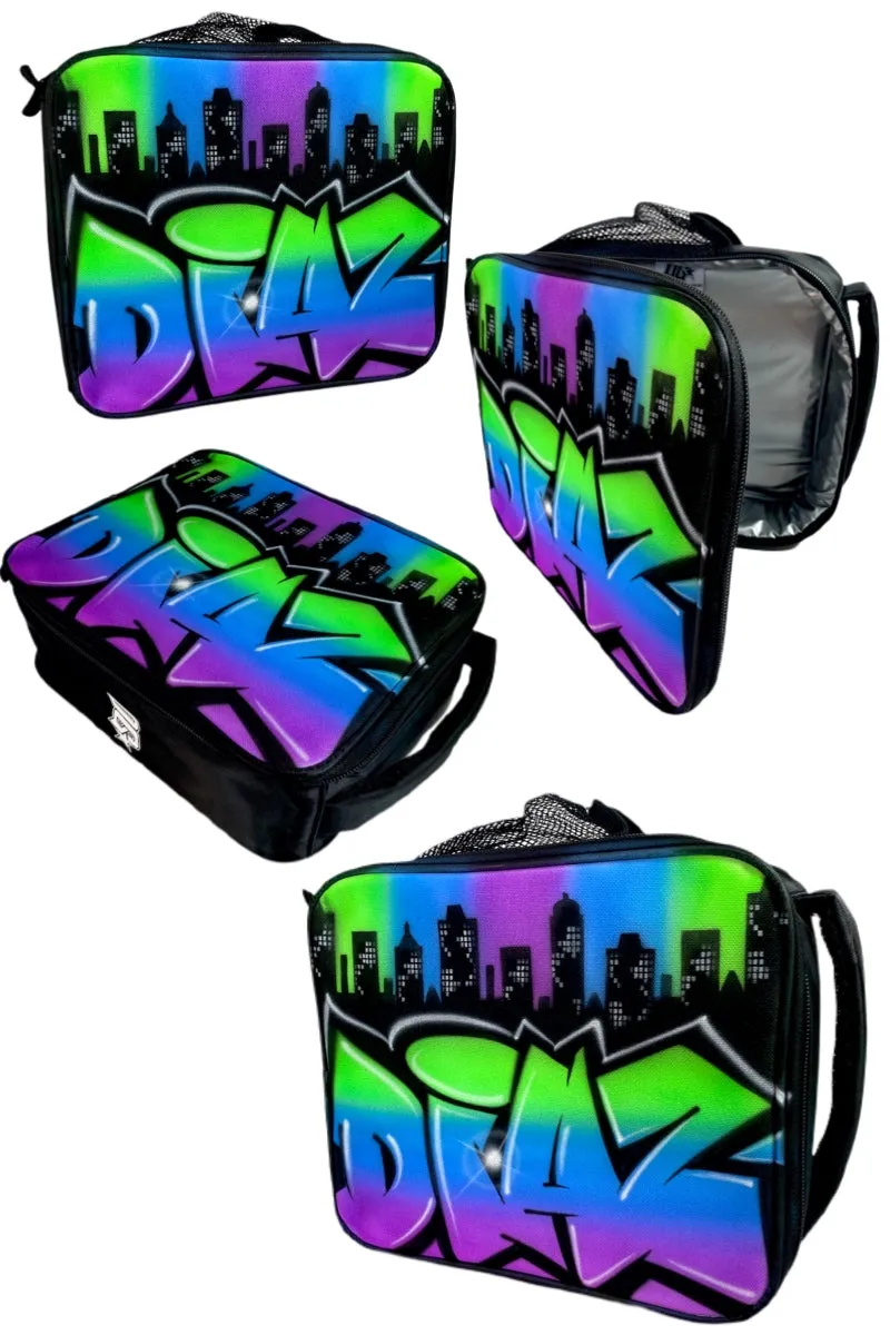 3 Colour City Style Custom Combo (Combo1) 1x Cap 1x Backpack, 1x Lunchbox