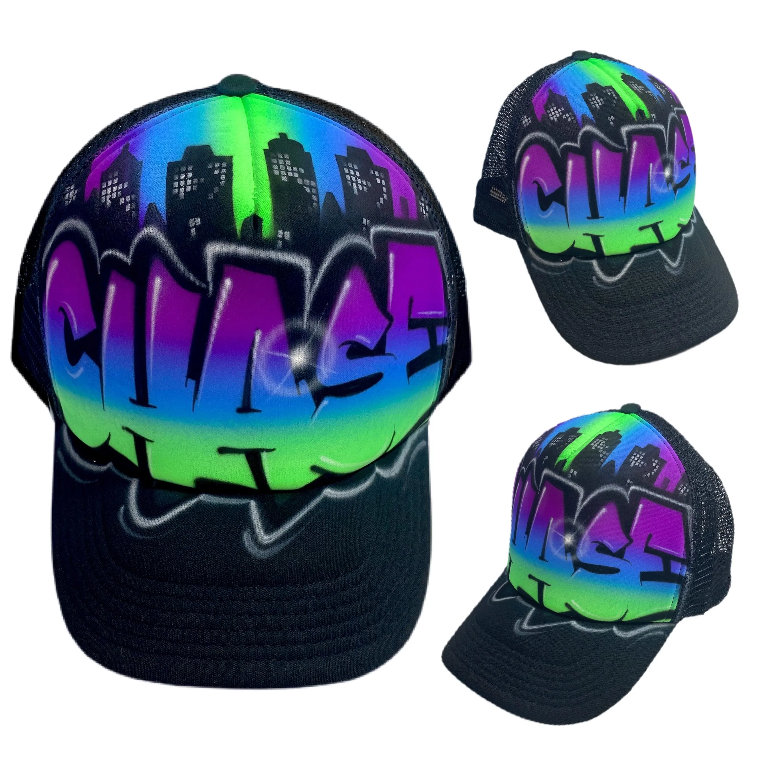 3 Colour City Style Custom Combo (Combo1) 1x Cap 1x Backpack, 1x Lunchbox