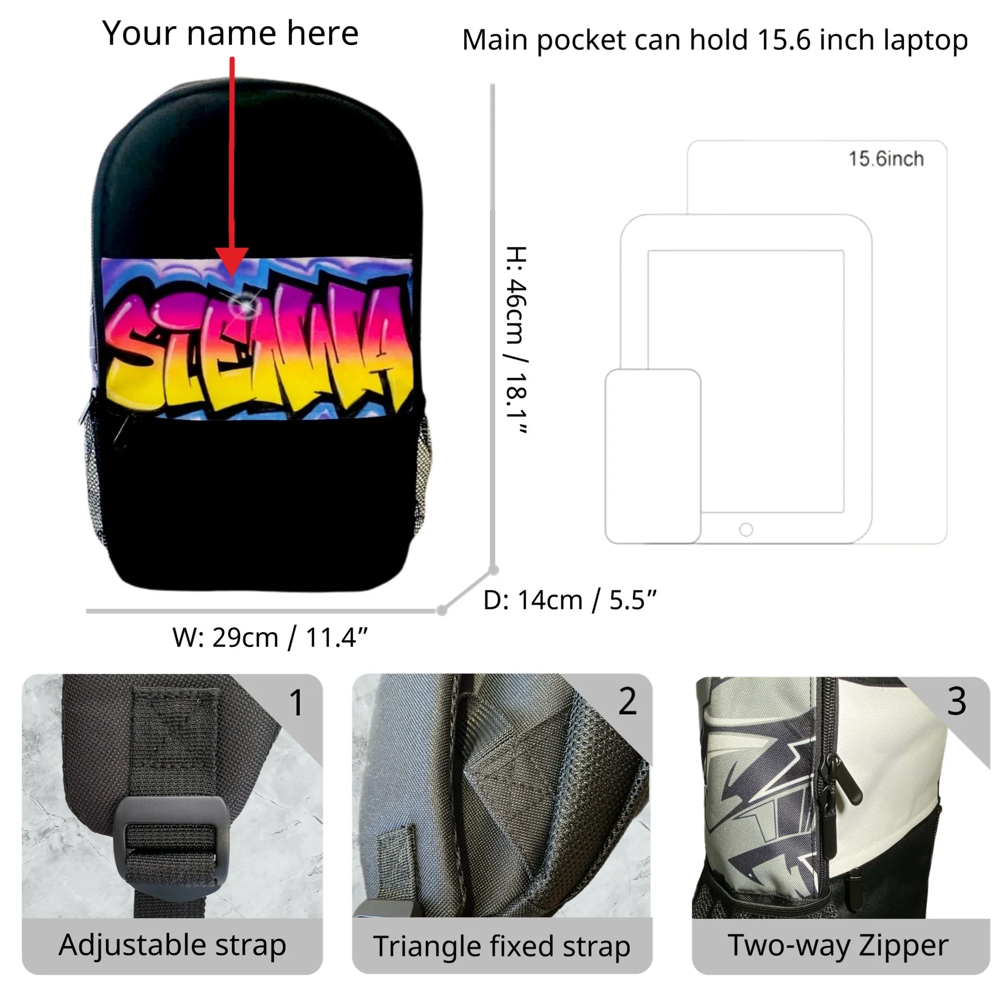 3 Colour Fade Kids Backpack and Lunchbox Combo (Combo9)