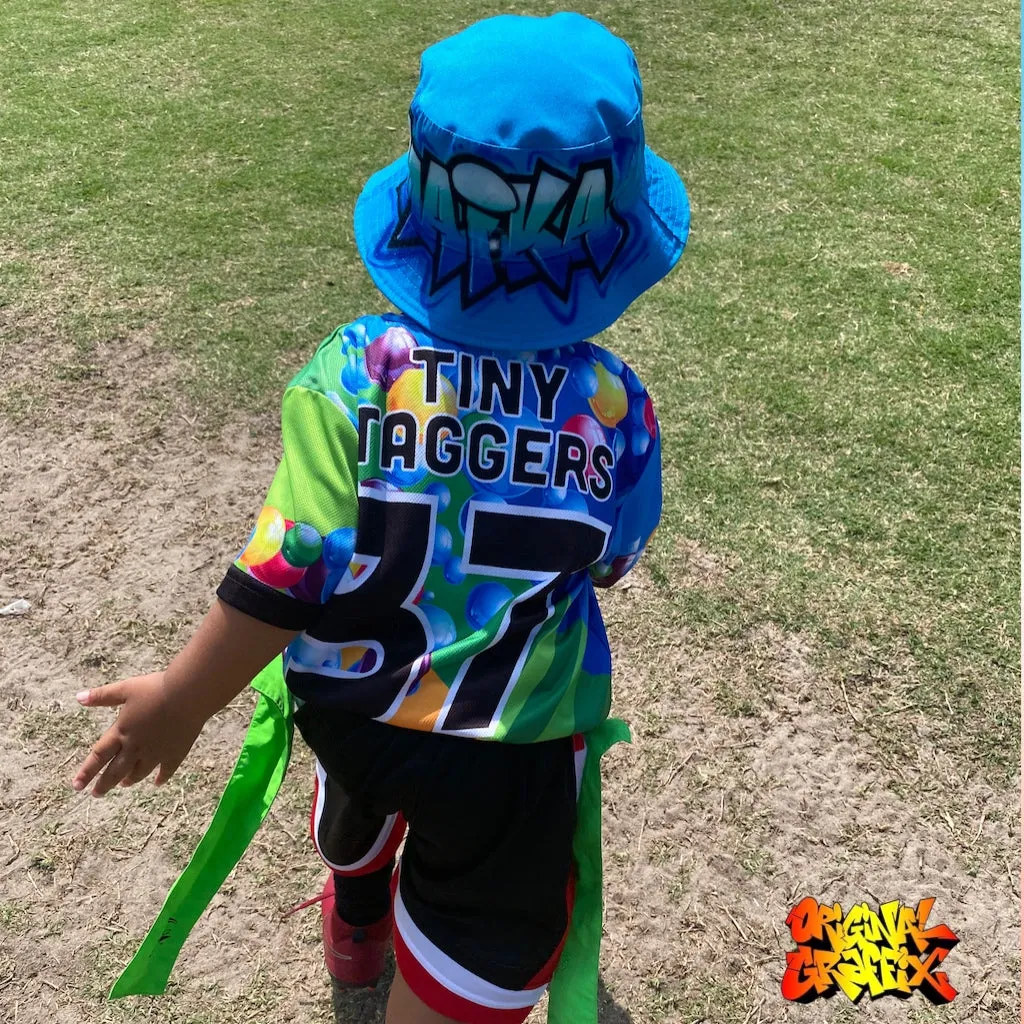 3 Colour Fade Kids Combo (14) 1x Backpack, 1x Lunchbox & 1x Bucket Hat Combo