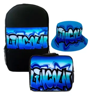 3 Colour Fade Kids Combo (14) 1x Backpack, 1x Lunchbox & 1x Bucket Hat Combo