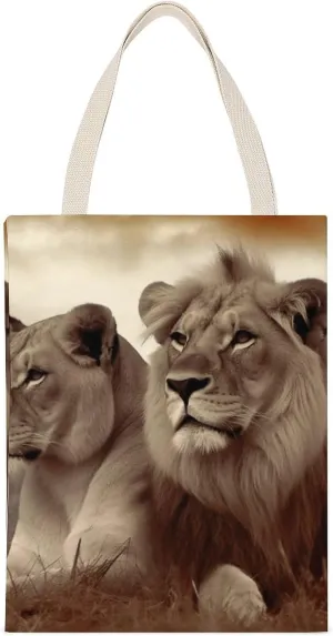 3 L007CanvasToteBagDoubleSidedPrintStylishReusableShoppingBagforDailyUse