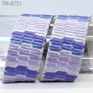 3 Yard Embroidery Ribbons Trim Lavender Embellishment Embroidered Saree Border Theatrical Costumes DIY Crafting Holidays Wreaths Decor 45mm