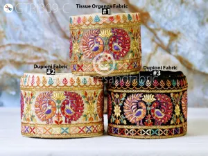 3 Yard Peacock Embroidered Fabric 9 Cm Trim Saree Border Sari Ribbon Dolls DIY Crafting Sewing Beach Bags Home Decor Embellishment Trimmings