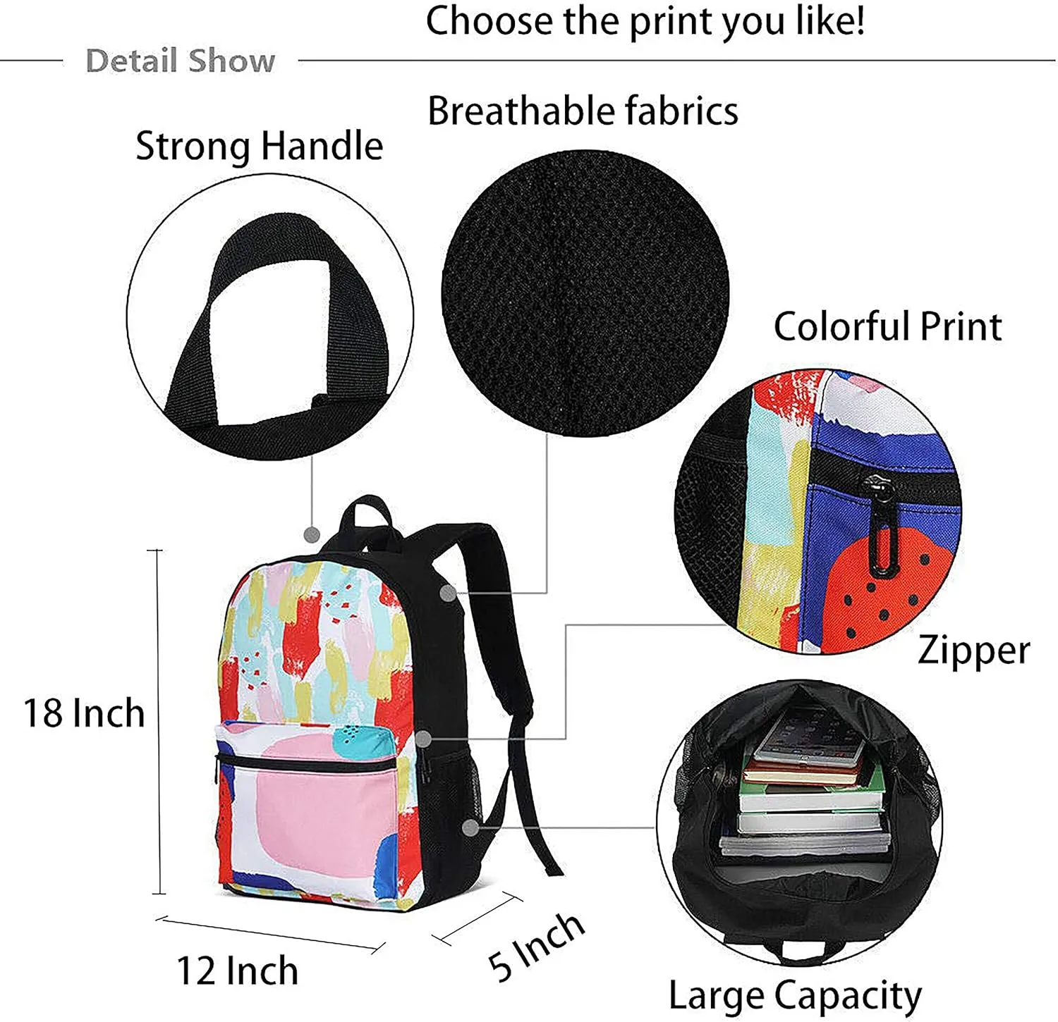 3D Animal Frog Shadow On Leaf Kids Backpacks Casual Shoulder Bag for 1-5th Grade