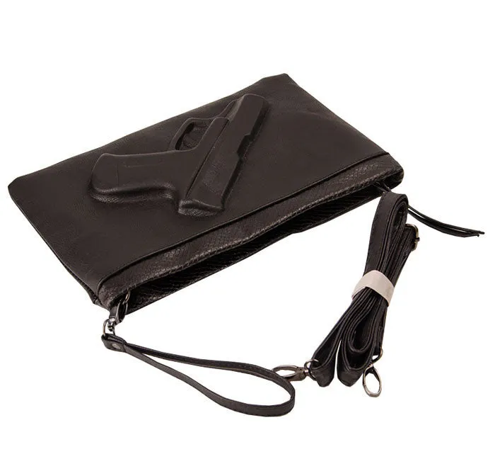 3D Print Gun Bag women messenger bags Designer clutch purse famous brand women bag ladies Envelope Clutches With Strap or Chain