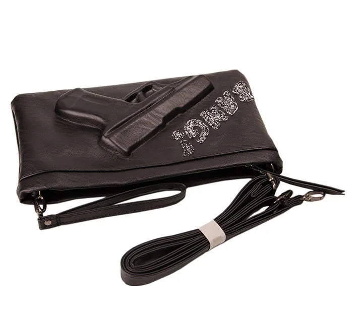 3D Print Gun Bag women messenger bags Designer clutch purse famous brand women bag ladies Envelope Clutches With Strap or Chain