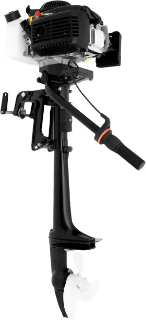 4 Stroke Outboard Motor 4 HP 55CC Heavy Duty Short Shaft Outboard Boat Motors, Gas Powered Boat Engine Outboard Engine for Inflatable, Rubber Boats, Fishing Boats