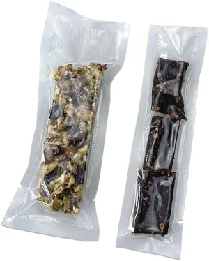 500 Pack Clear Vacuum Bags 2.36x9.84 inch (Inside Size 1.97x9.45 inch) for Food Saver Flat Open Top Embossed Vacuum Sealer Bag Food Storage Packaging Pouch with Tear Notch