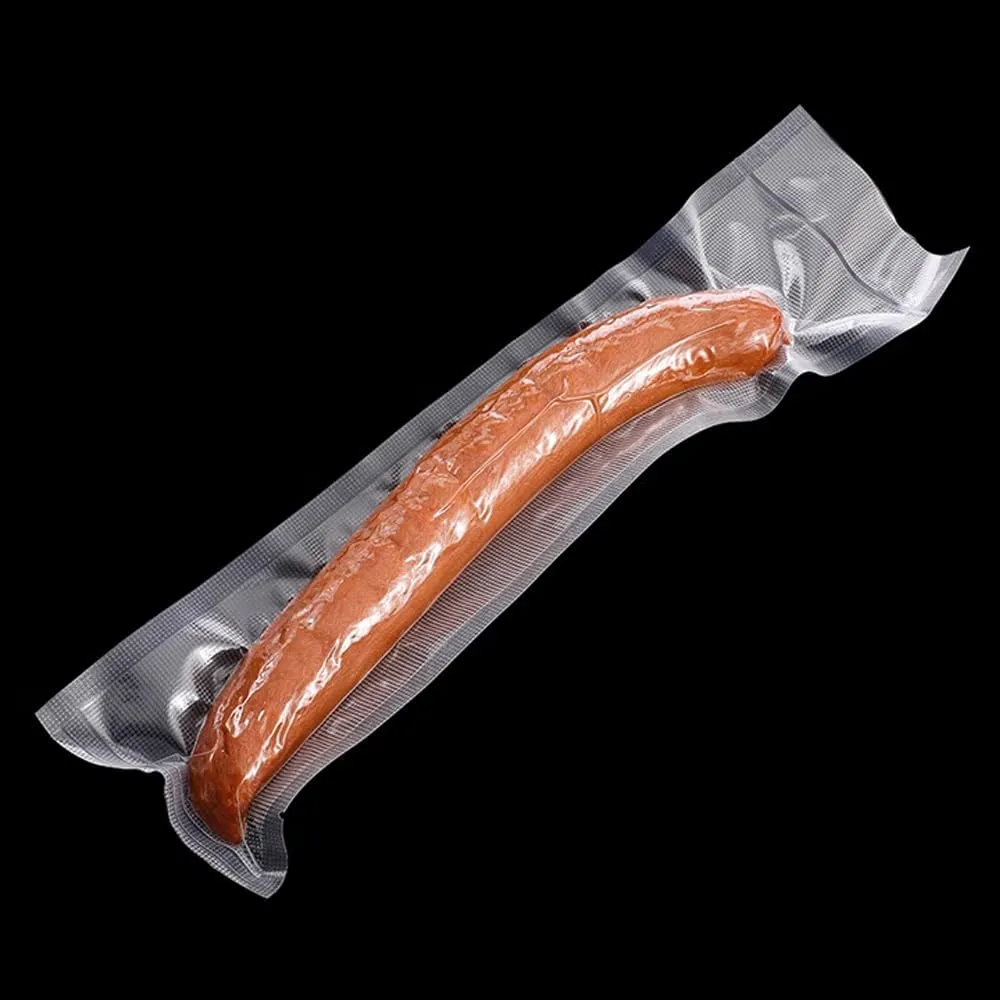 500 Pack Clear Vacuum Bags 2.36x9.84 inch (Inside Size 1.97x9.45 inch) for Food Saver Flat Open Top Embossed Vacuum Sealer Bag Food Storage Packaging Pouch with Tear Notch