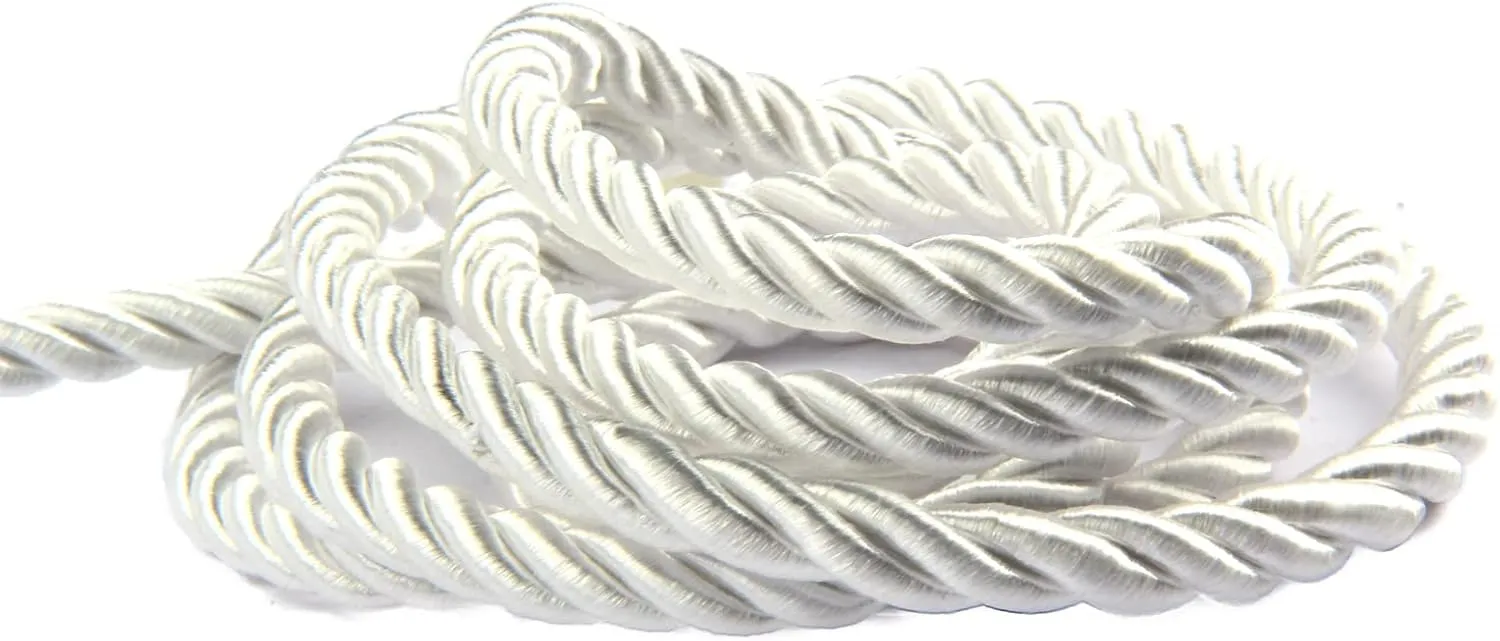 8mm / 10 Yards Twisted Trim Cord Rope Nylon Twisted Cord Thread String for Home Decor, Crafts Making and Costume Crafting