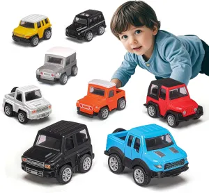 8Pcs Pull Back Cars Set,Big Size SUV Toy Cars Diecast Cars Party Favors for Kids 3-5 4-8 8-12 Friction Powered Race Cars Toys Party Favors Gift Pack for Kids