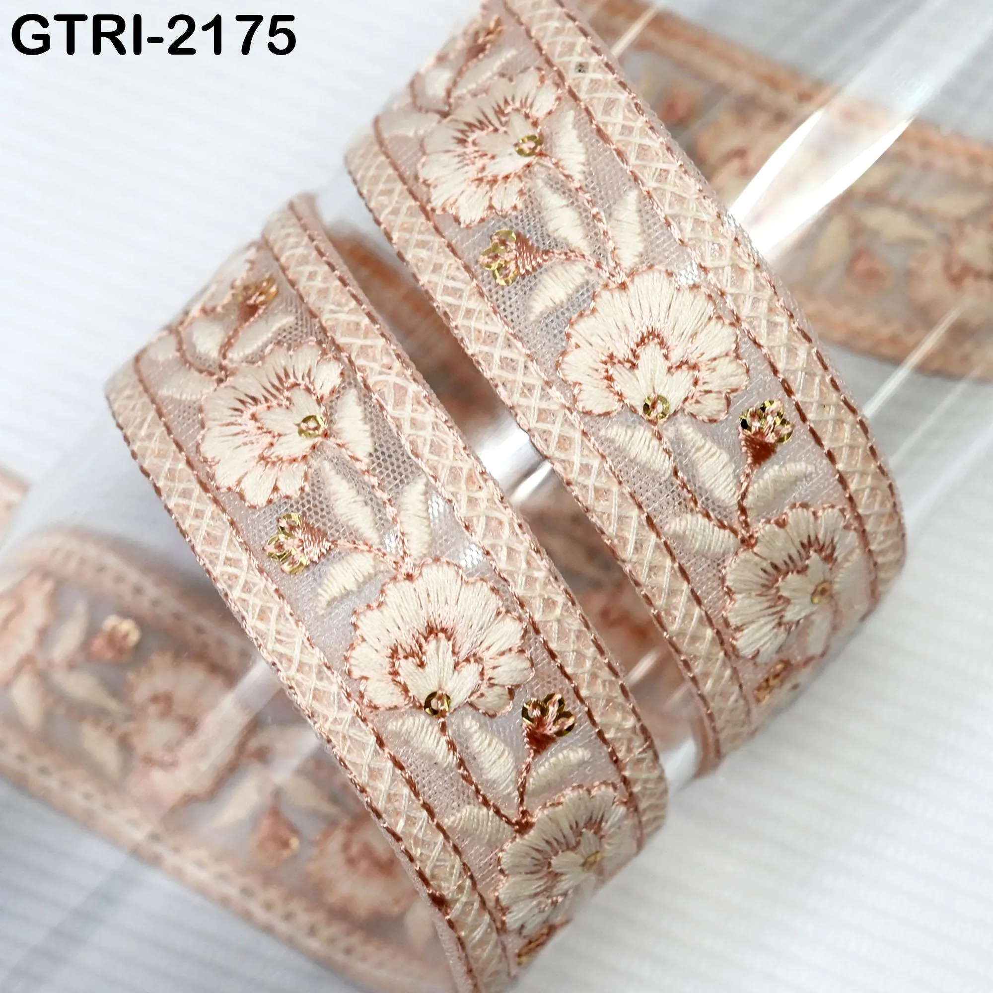 9 Yard 3cm Embroidery Ribbon for Kids Crafting Sewing Costumes Dog Collar Tote Bags, Lampshades, Holidays Decor Embroidered Embellishment