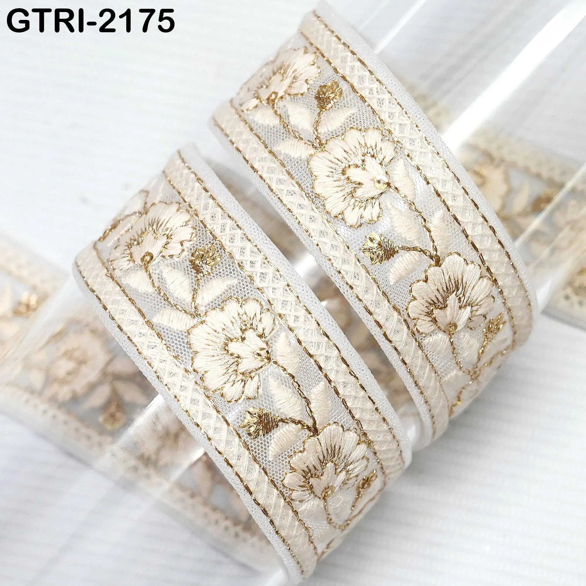 9 Yard 3cm Embroidery Ribbon for Kids Crafting Sewing Costumes Dog Collar Tote Bags, Lampshades, Holidays Decor Embroidered Embellishment