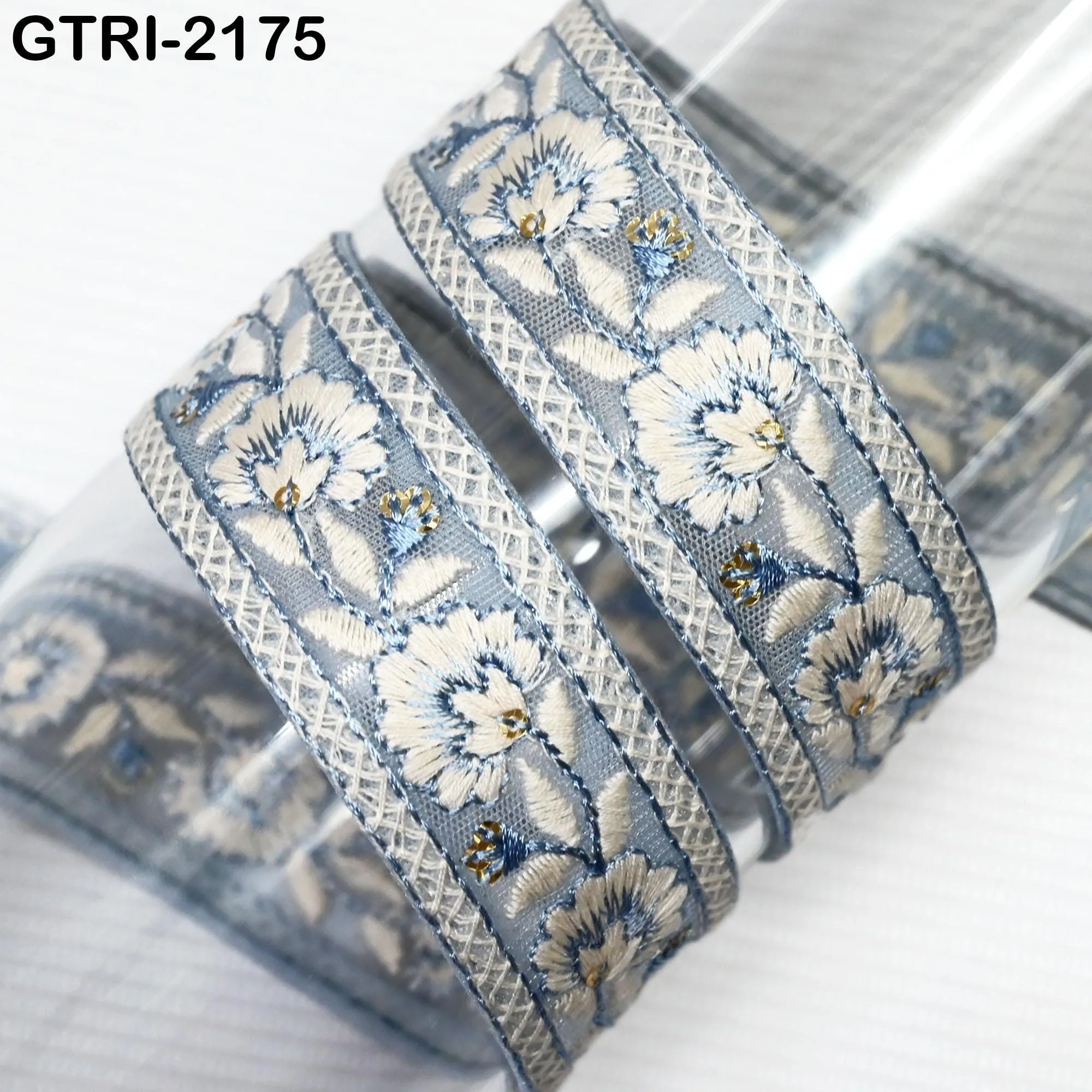 9 Yard 3cm Embroidery Ribbon for Kids Crafting Sewing Costumes Dog Collar Tote Bags, Lampshades, Holidays Decor Embroidered Embellishment
