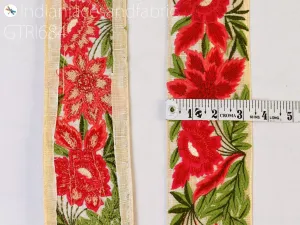 9 Yard Embroidered Fabric 8cm Trim Indian Laces Curtains Home Sari Border Saree Ribbon DIY Crafting Sewing Decor Accessories Embellishments
