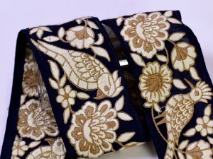 9 Yard Indian Embroidered 7CM Trim Drapery Hats Bag Saree Tape Decorative Ribbon Crafting Sewing Sari Borders Embellishments Home Decor