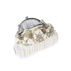 A Clutch Story Belle Fluer Tassel Handembroidered Clutch