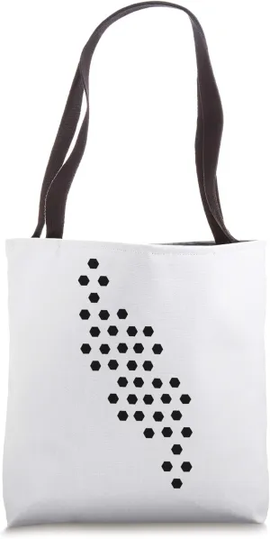 Abstract Art Black Polygon Minimalist Print Decor Gift Tote Bag