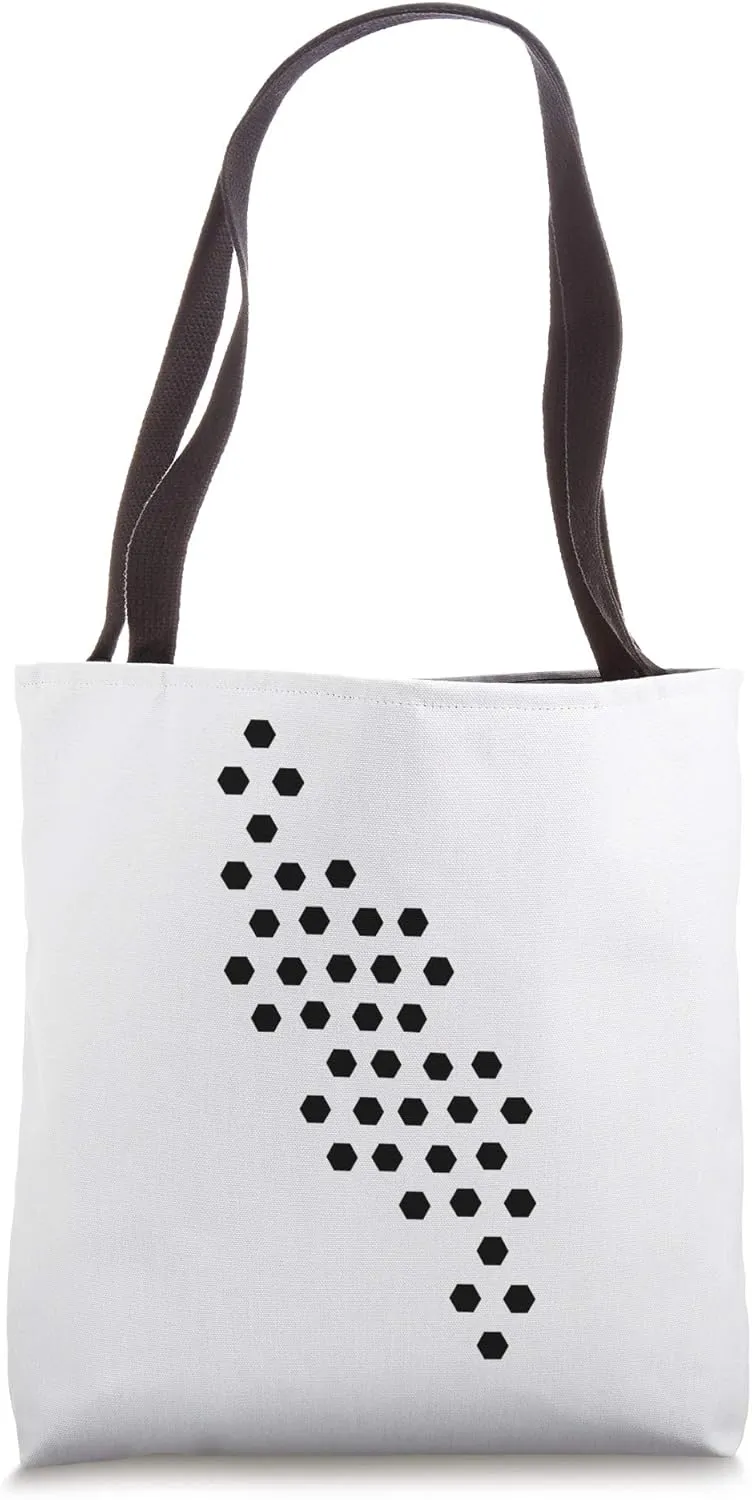 Abstract Art Black Polygon Minimalist Print Decor Gift Tote Bag