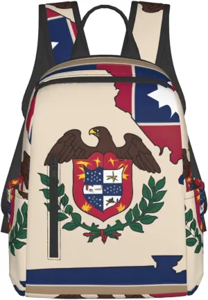 Abstract Missouri State Flag Map04 Print Women Travel Backpack Purse Casual Daypack Laptop bag for Work,Business,Travel