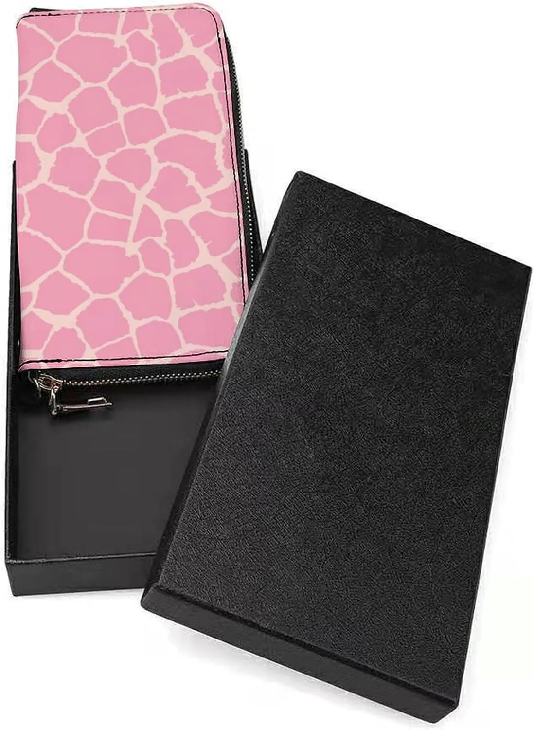 Abstract Modern Giraffe Women's Leather Long Large Capacity Wallet Clutch Wallet with Hand Strap, 20x10.5cm, style-35-4