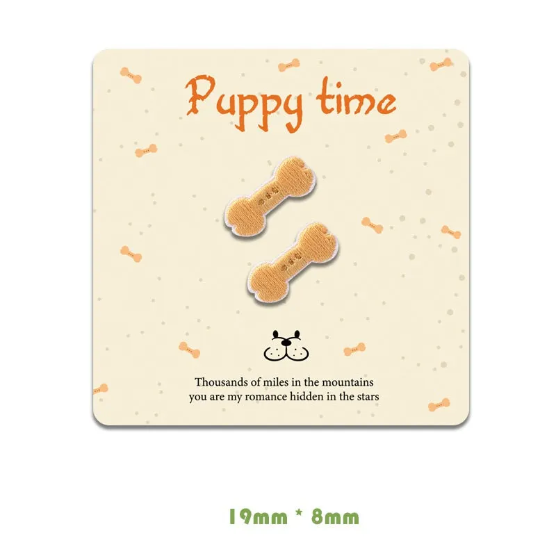 Adorable Self-Adhesive Puppy Time Dog Patches 10 Pack