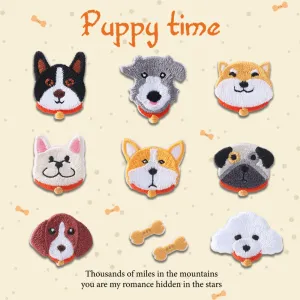 Adorable Self-Adhesive Puppy Time Dog Patches 10 Pack