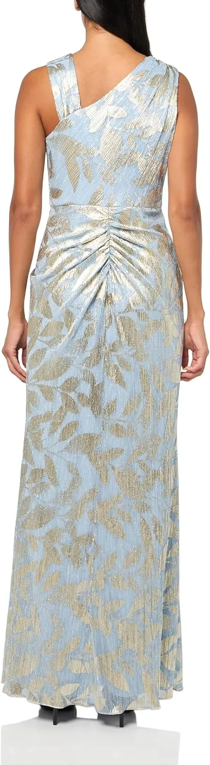 Adrianna Papell Women's Foil Asymmetric Gown
