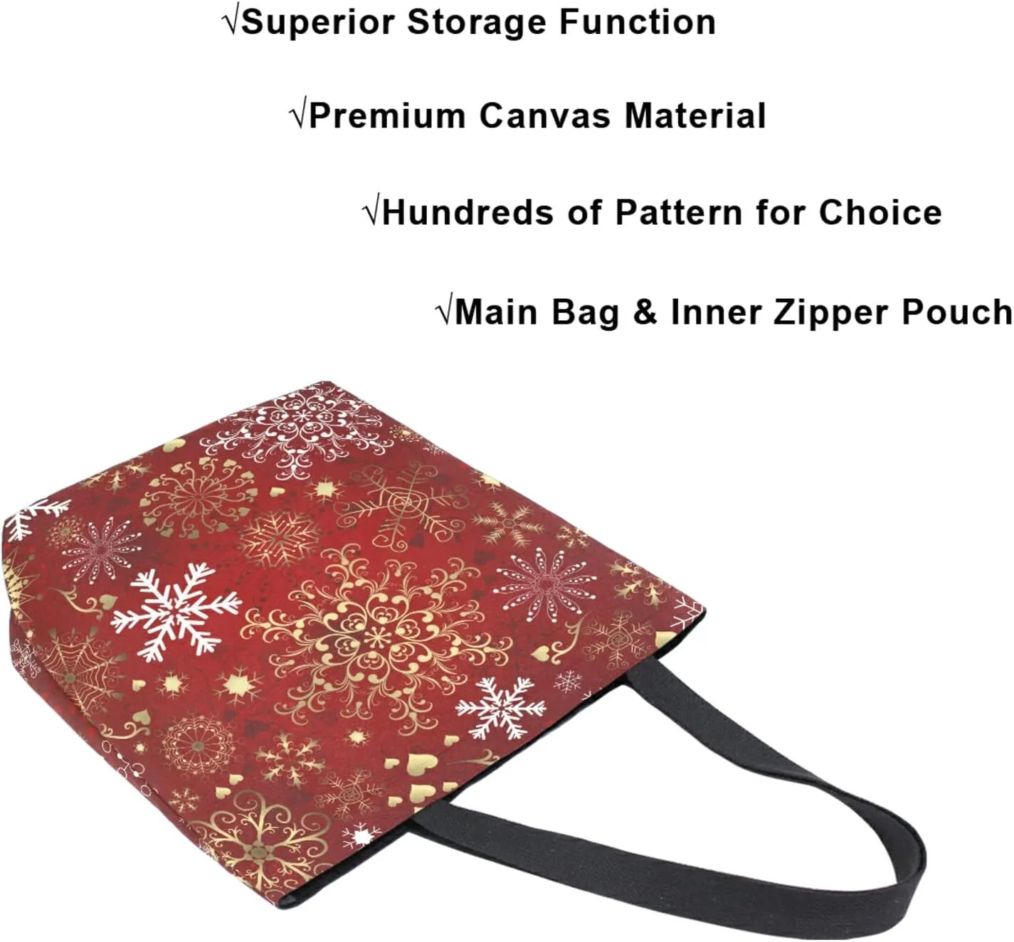 ALAZA Canvas Tote Bag Large Women Casual Shoulder Bag Handbag For Outdoors Holiday Weekender Travel