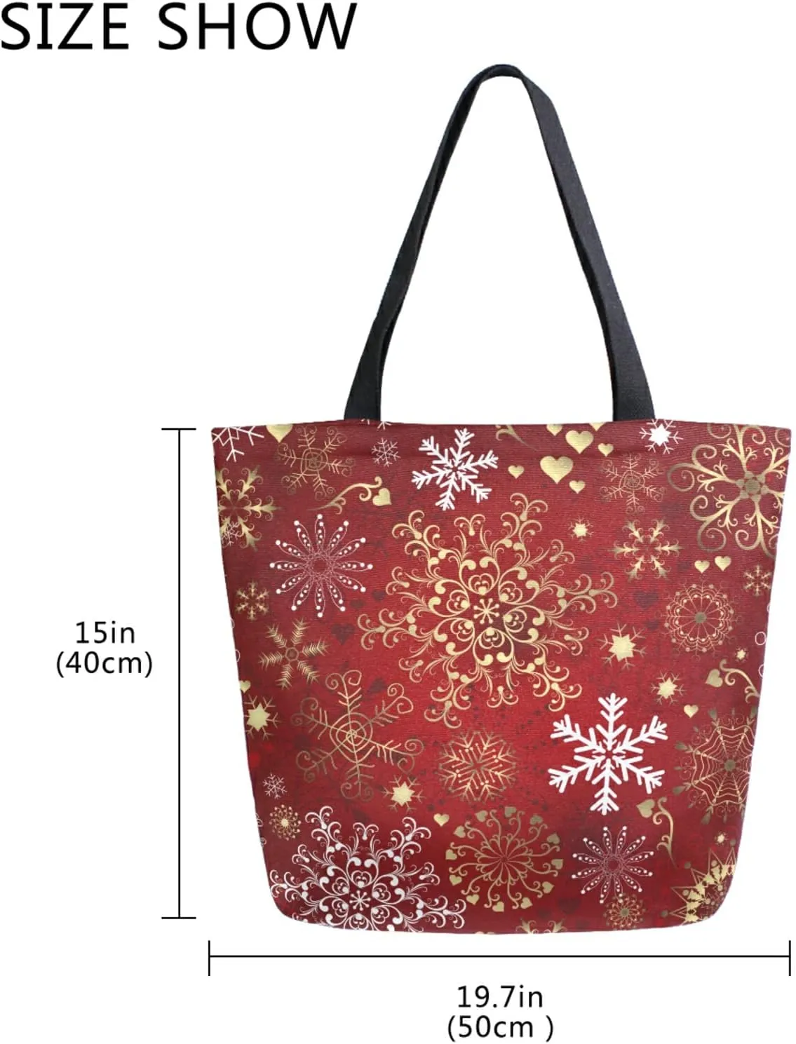 ALAZA Canvas Tote Bag Large Women Casual Shoulder Bag Handbag For Outdoors Holiday Weekender Travel