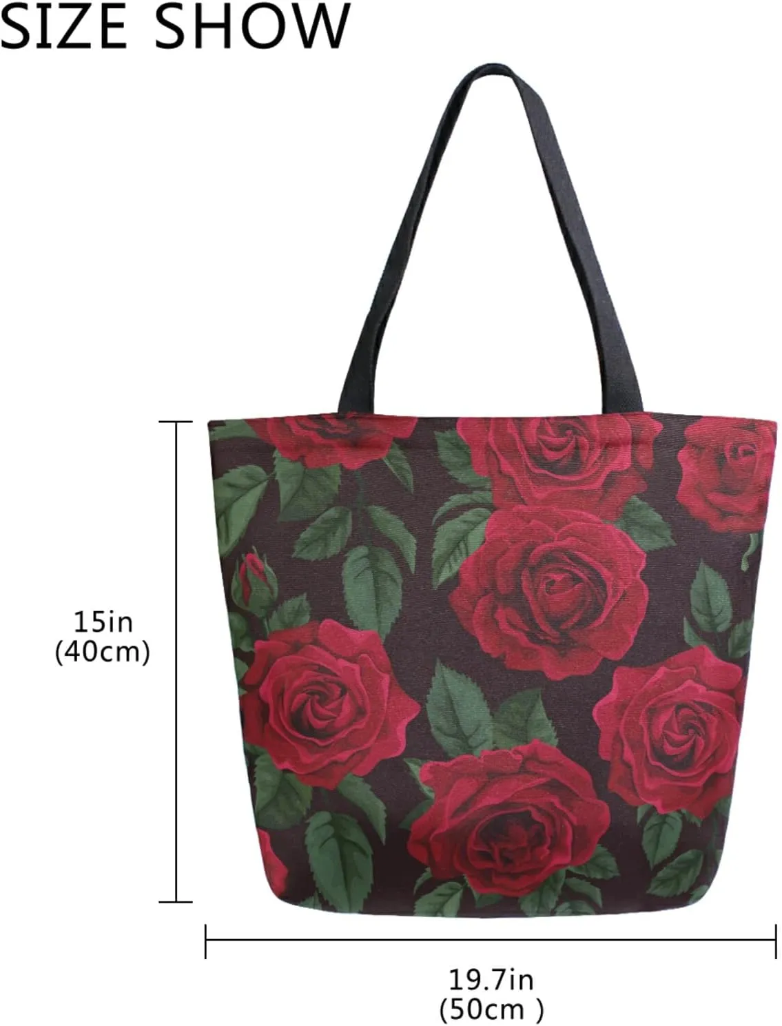 ALAZA Canvas Tote Bag Large Women Casual Shoulder Bag Handbag For Outdoors Holiday Weekender Travel