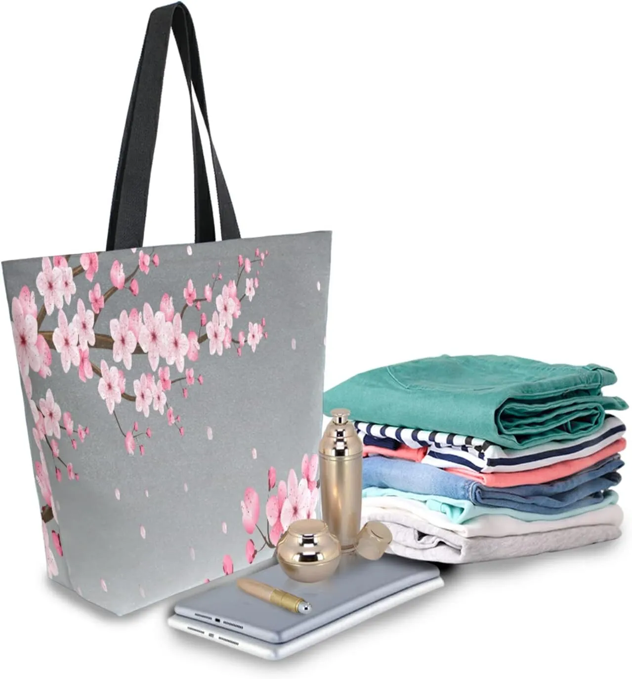 ALAZA Canvas Tote Bag Large Women Casual Shoulder Bag Handbag For Outdoors Holiday Weekender Travel