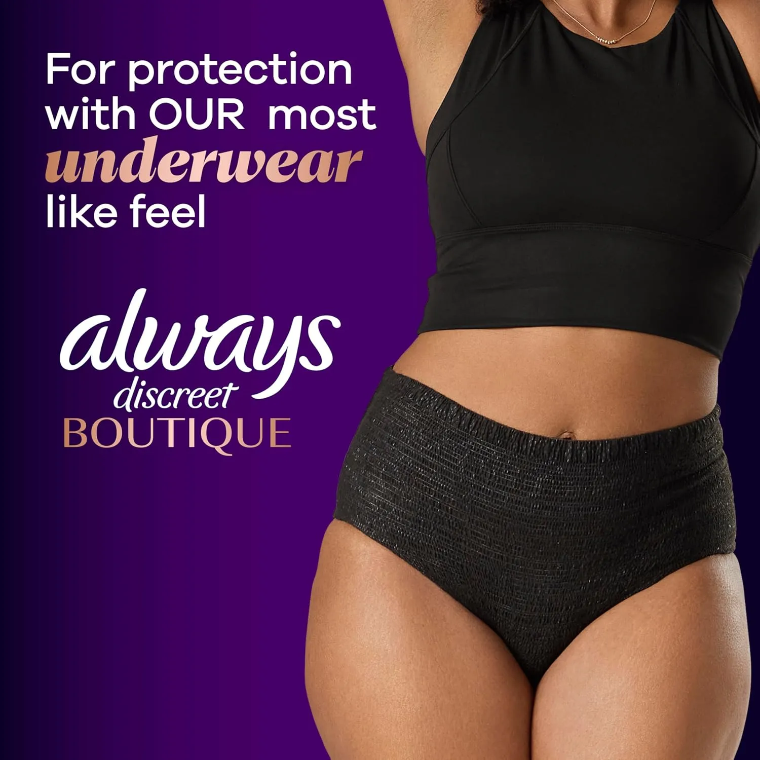 Always Discreet Adult Incontinence Underwear for Women and Postpartum Underwear, XL, Up to 100% Bladder Leak Protection, 64 Count (Packaging May Vary)