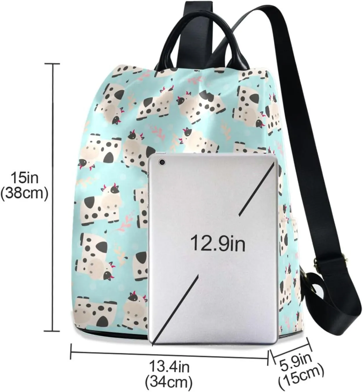 Animal Print Anti-theft Backpack Handbags for Women Travel Rucksack Lightweight Shoulder Bags 13.4 X 5.9 X 15in Pattern 10