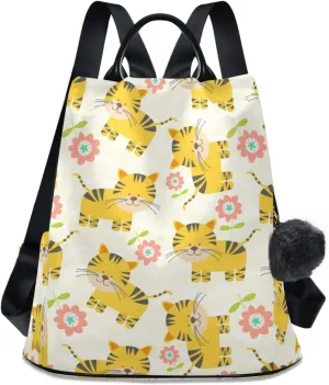Animal Print Anti-theft Backpack Handbags for Women Travel Rucksack Lightweight Shoulder Bags 13.4 X 5.9 X 15in Pattern 9