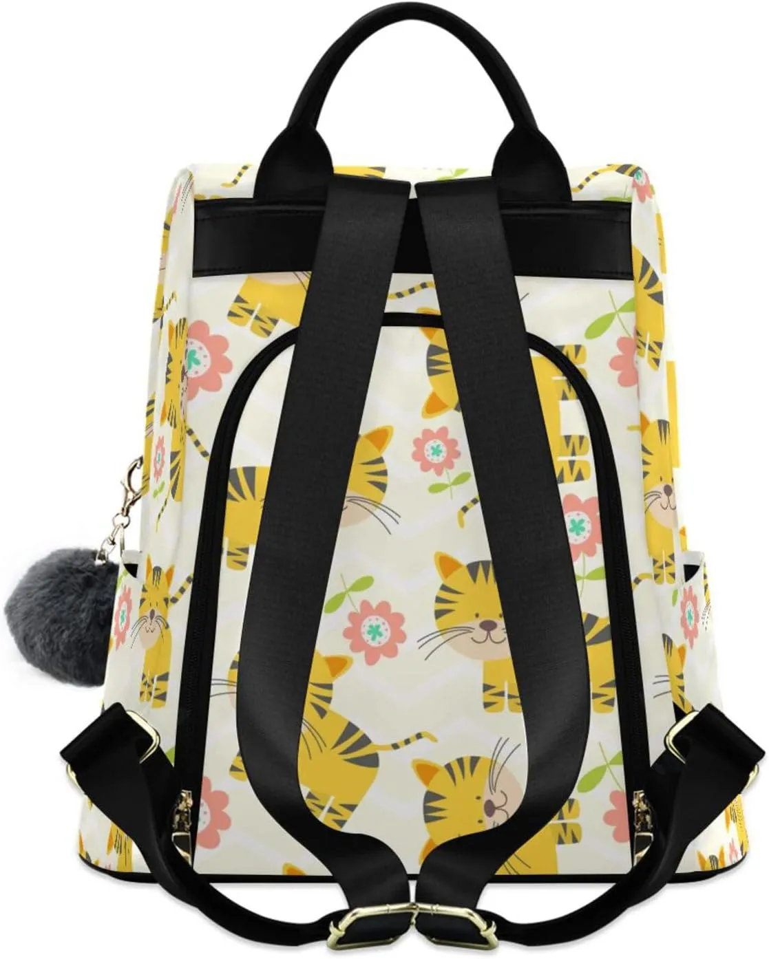 Animal Print Anti-theft Backpack Handbags for Women Travel Rucksack Lightweight Shoulder Bags 13.4 X 5.9 X 15in Pattern 9