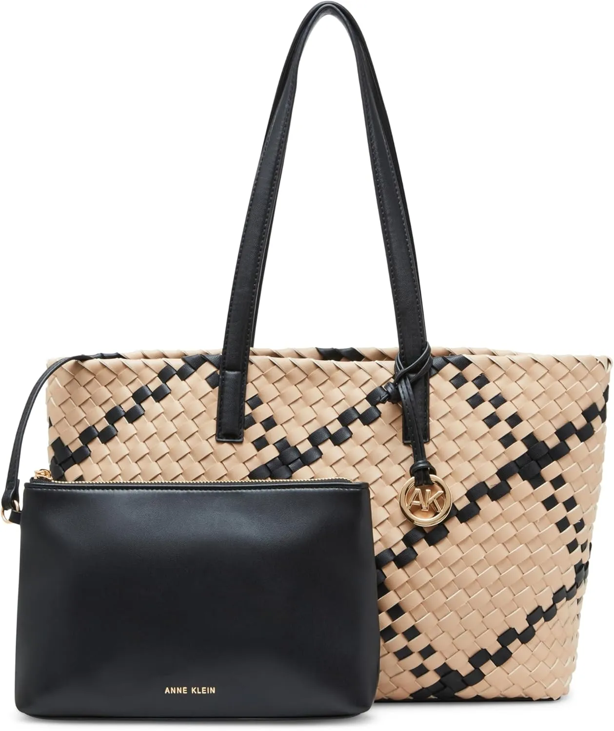 Anne Klein Woven Tote with Pouch
