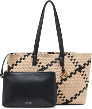 Anne Klein Woven Tote with Pouch