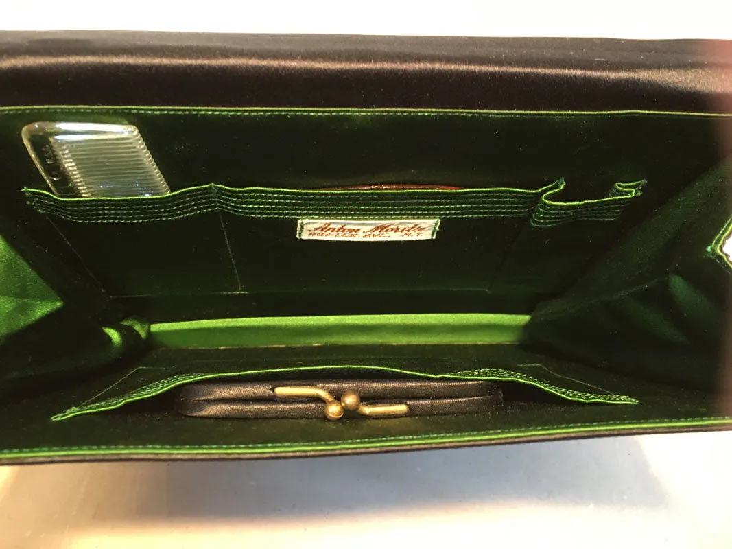 Anton Moritz Vintage Needlepoint Silk Clutch