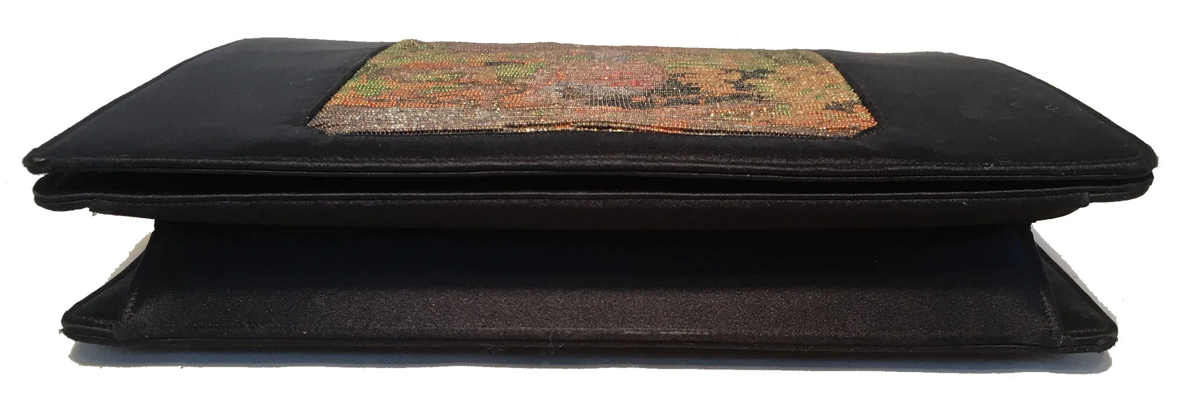 Anton Moritz Vintage Needlepoint Silk Clutch