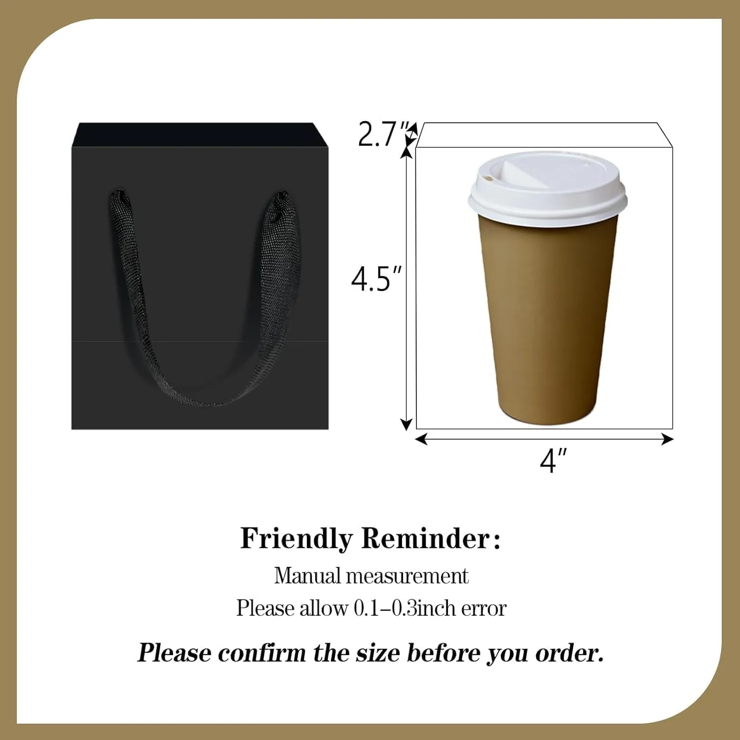 Aosric Black Gift Bags with Handles, 30 Pcs 4"x2.7"x4.5" Durable, Reusable, Foldable Small Cardstock Paper Bags for Party Favors, Christmas, Baby Shower, Birthday, Wedding, Shopping, and Retail Use