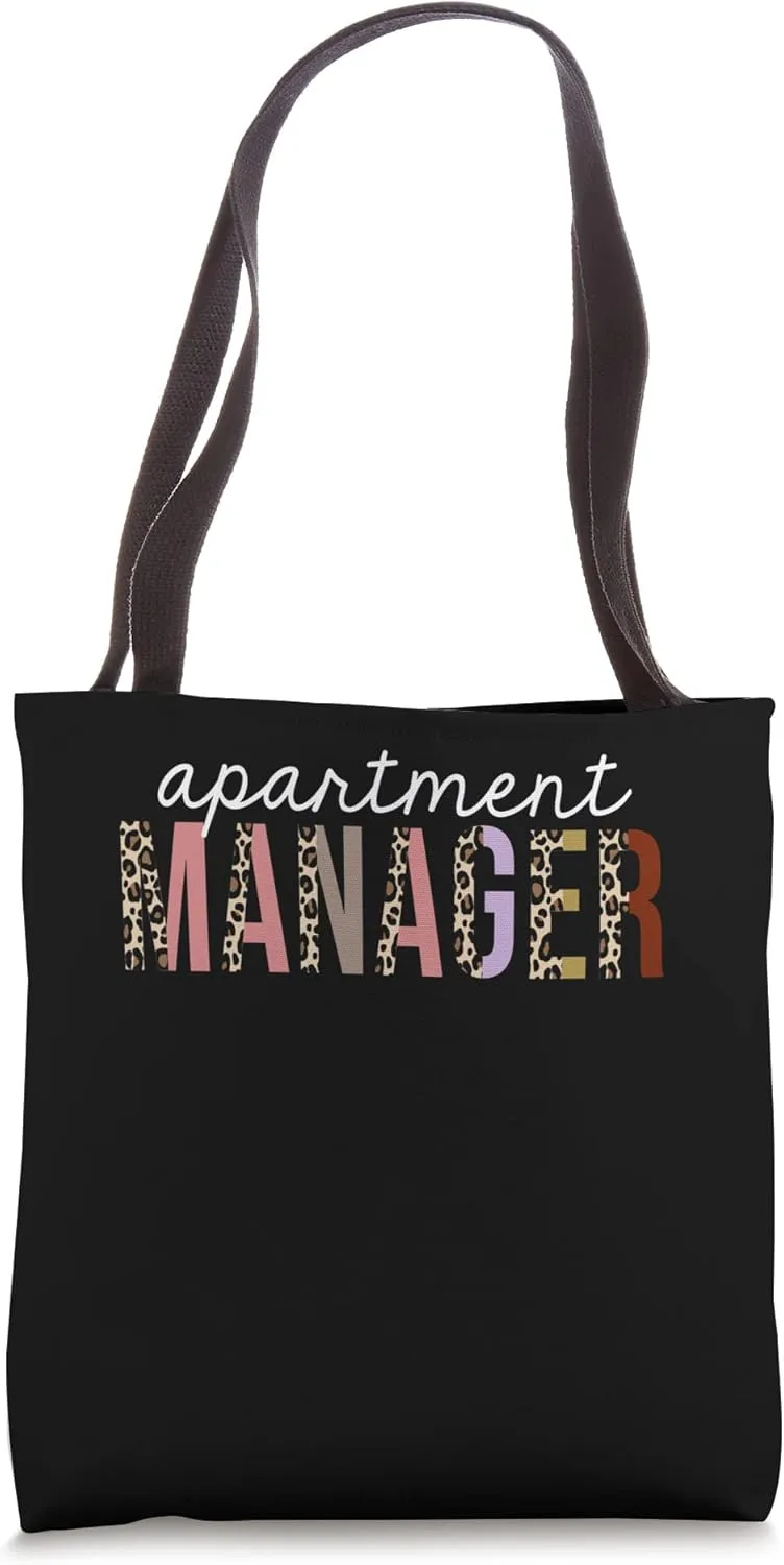 Apartment Manager Leopard Print Funny Appreciation Tote Bag