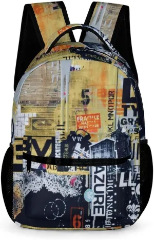 Art Graffiti Wall Printed Laptop Backpack Travel Camping Backpack for Men Women, School Bookbag for Kids