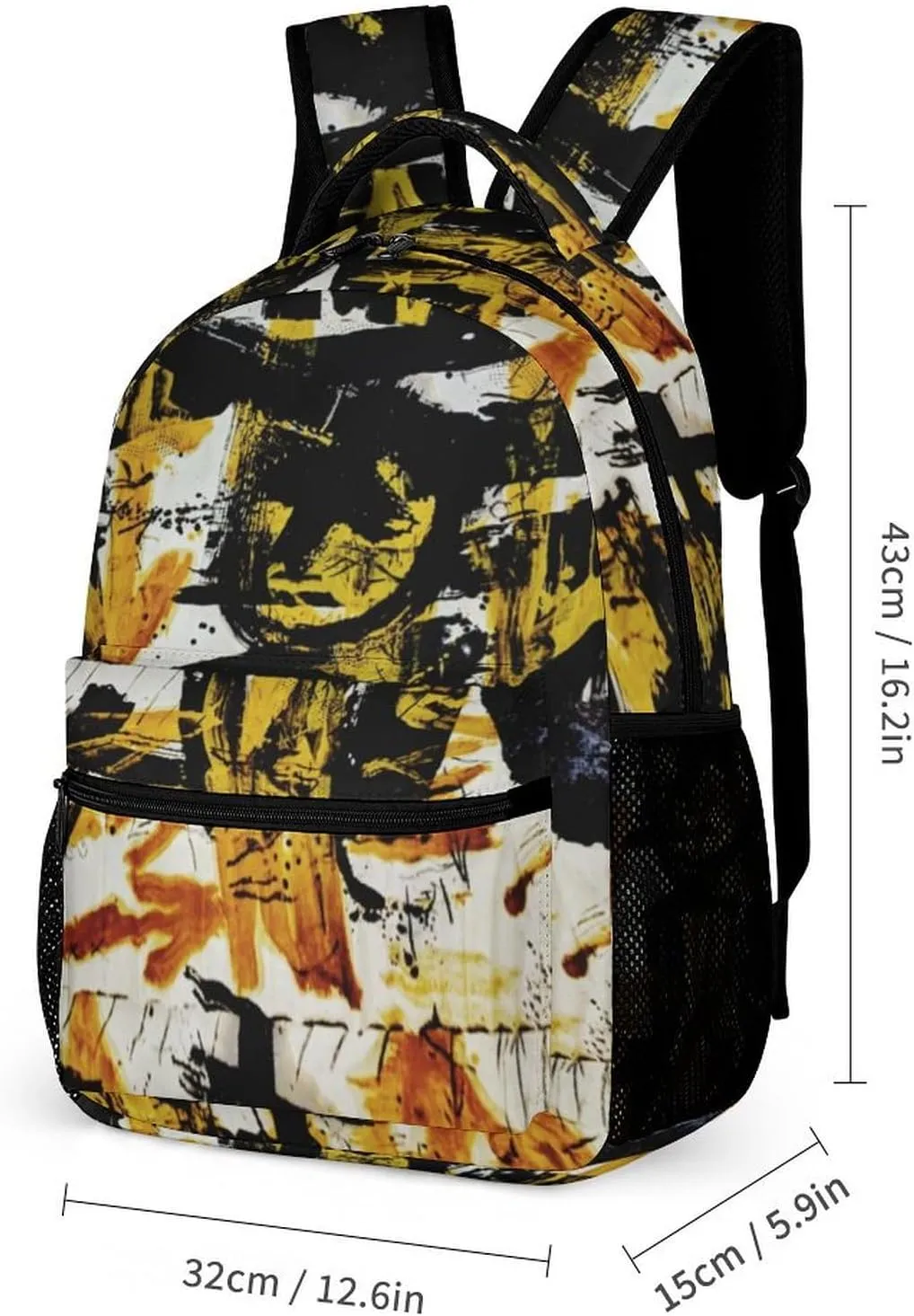 Art Graffiti Wall Printed Laptop Backpack Travel Camping Backpack for Men Women, School Bookbag for Kids