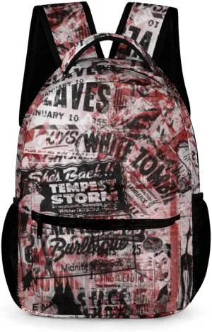 Art Graffiti Wall Printed Laptop Backpack Travel Camping Backpack for Men Women, School Bookbag for Kids
