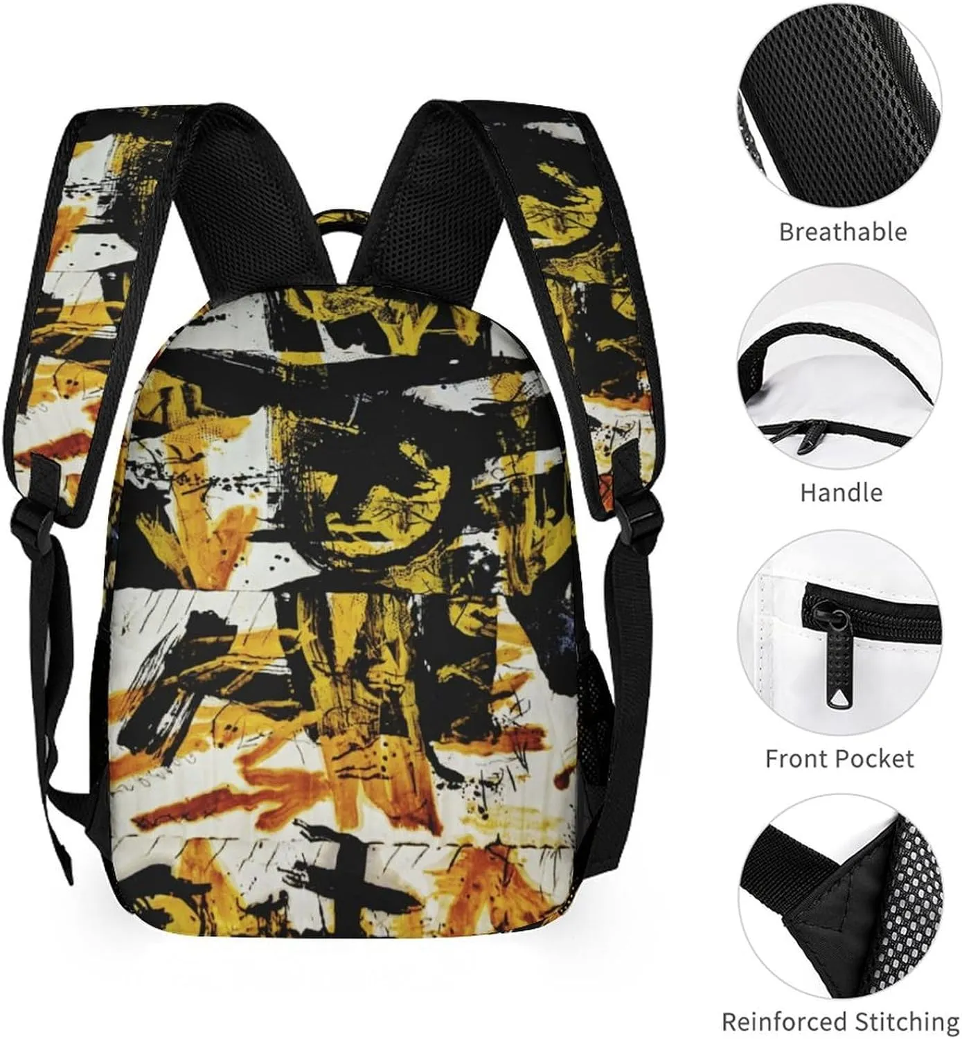 Art Graffiti Wall Printed Laptop Backpack Travel Camping Backpack for Men Women, School Bookbag for Kids