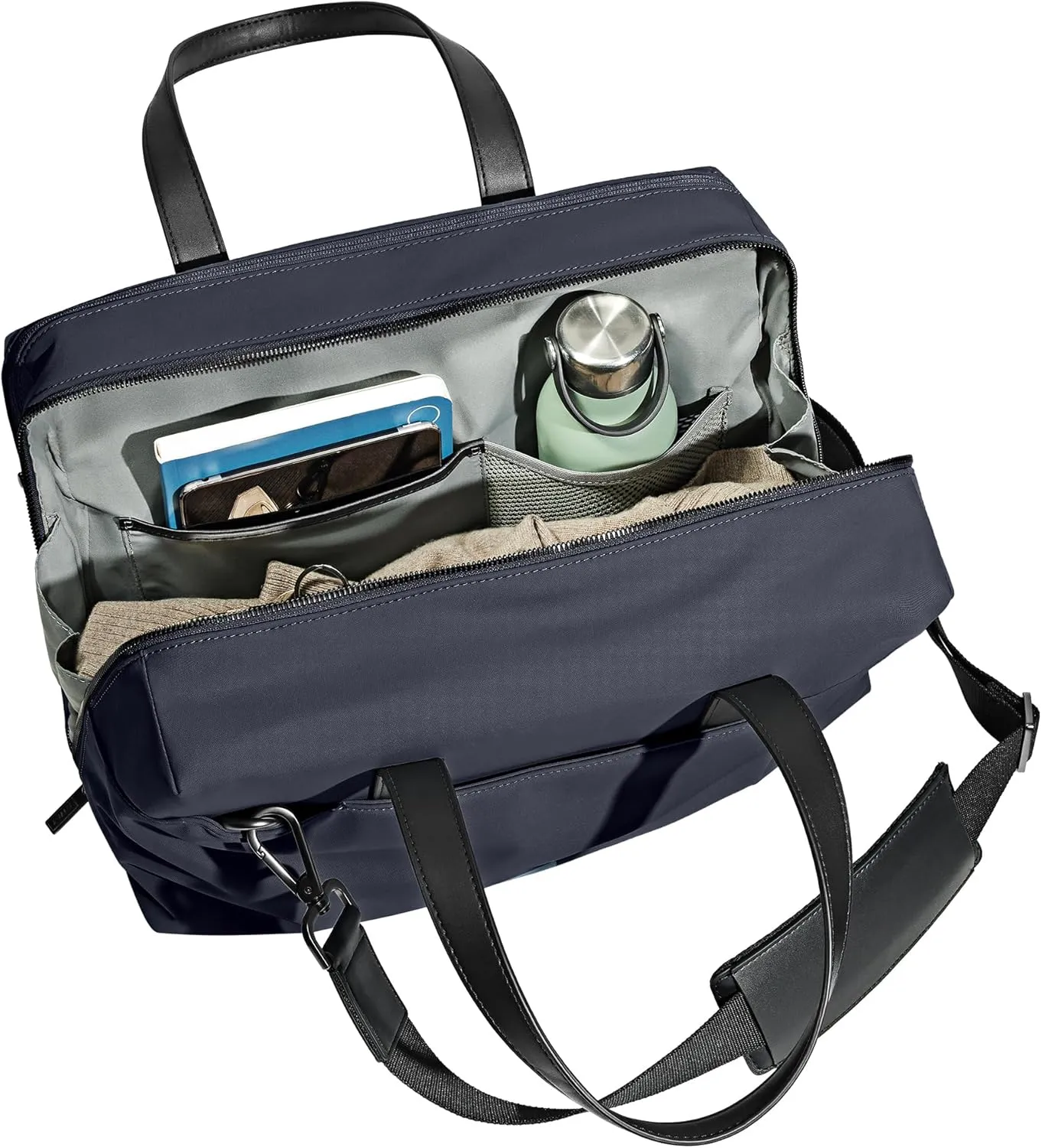 Away Everywhere Duffle Bag, Water Repellent Travel Bag, Padded Laptop Sleeve, Gym & Weekender Bag, Large Duffle for Travel, Navy Blue