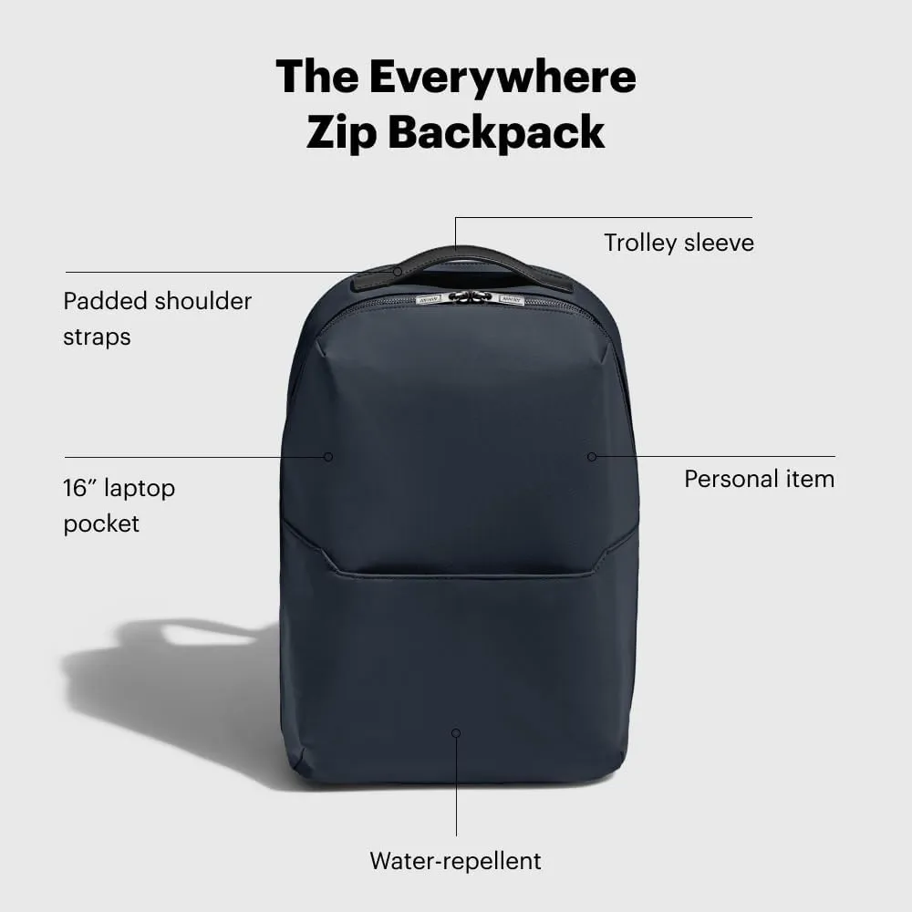 Away Everywhere Zip Backpack, Travel Backpack with Laptop Sleeve, Lightweight & Durable, Travel Essentials, Clay Pink